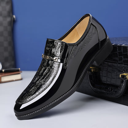 Men's Casual Loafers Dress Shoes Animal Print Slip-On