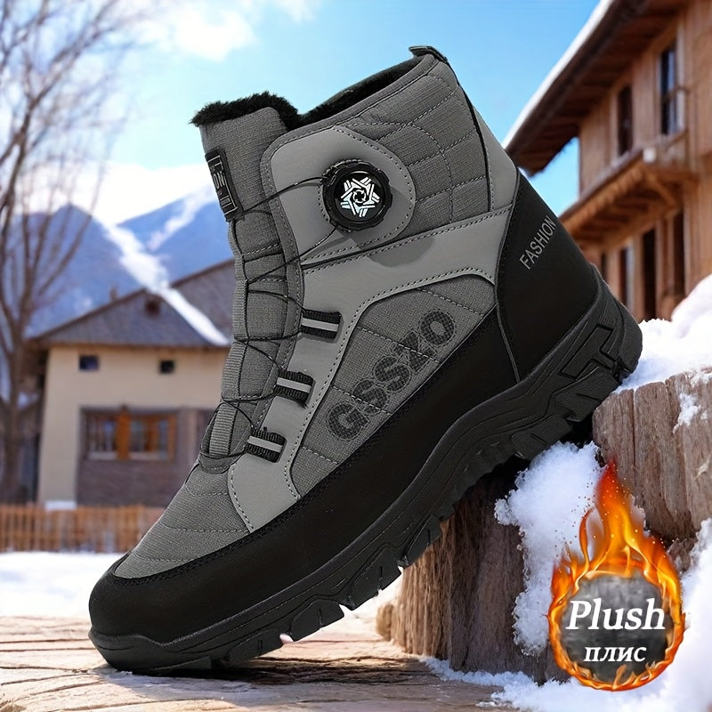 GSSZO Men's High-Top Hiking Boots with Height Increase - Slip-Resistant & PVC Sole, - -Terrain Boots Suitable for Urban Streetwear, Outdoor Trekking, Heavy-Duty Wear - Comfortable & Durable (Year-Round Use)
