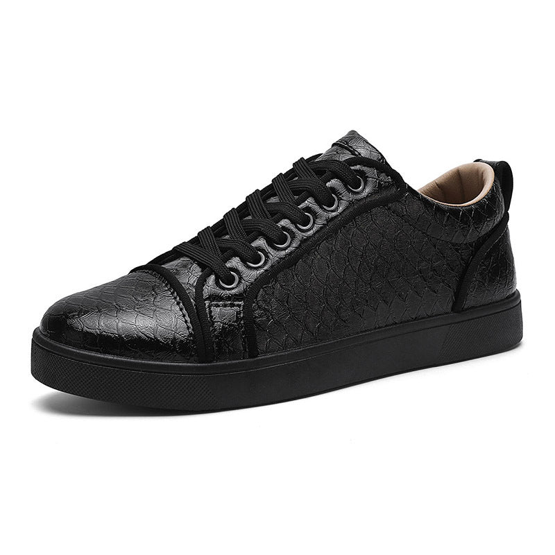 Men's Versatile Business Casual PU Lace-Up Shoes - All Season