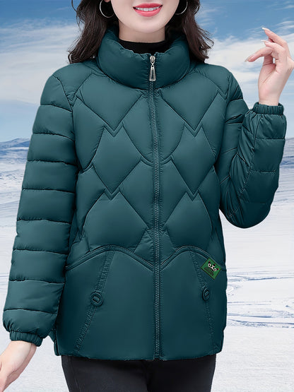 Կանացի ոճային ձմեռային վերարկու՝ սև, եղևնու ոսկեզօծ նախշով, լայնացած եզրով և H-աձև ուրվագիծով, երկար թևքերով, չձգվող գործվածքով, միայն ձեռքով լվացվող, ճապոնա-կորեական ոճով՝ առօրյա և պաշտոնական առիթների համար։