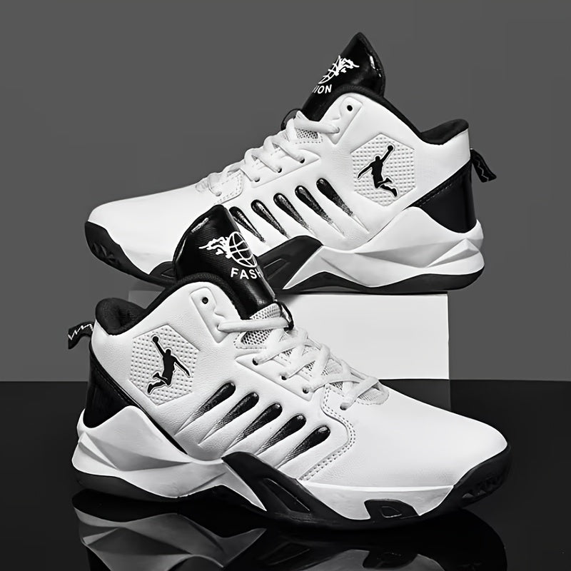 Breathable Comfortable Basketball Shoes | Non-Slip Durable Tennis Shoes, Road Running Shoes, Fitness Training Shoes, Mid-Top Design, All-Season, Unisex - MINZHE YL - ayq