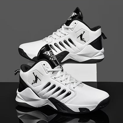 Breathable Comfortable Basketball Shoes | Non-Slip Durable Tennis Shoes, Road Running Shoes, Fitness Training Shoes, Mid-Top Design, All-Season, Unisex - MINZHE YL - ayq