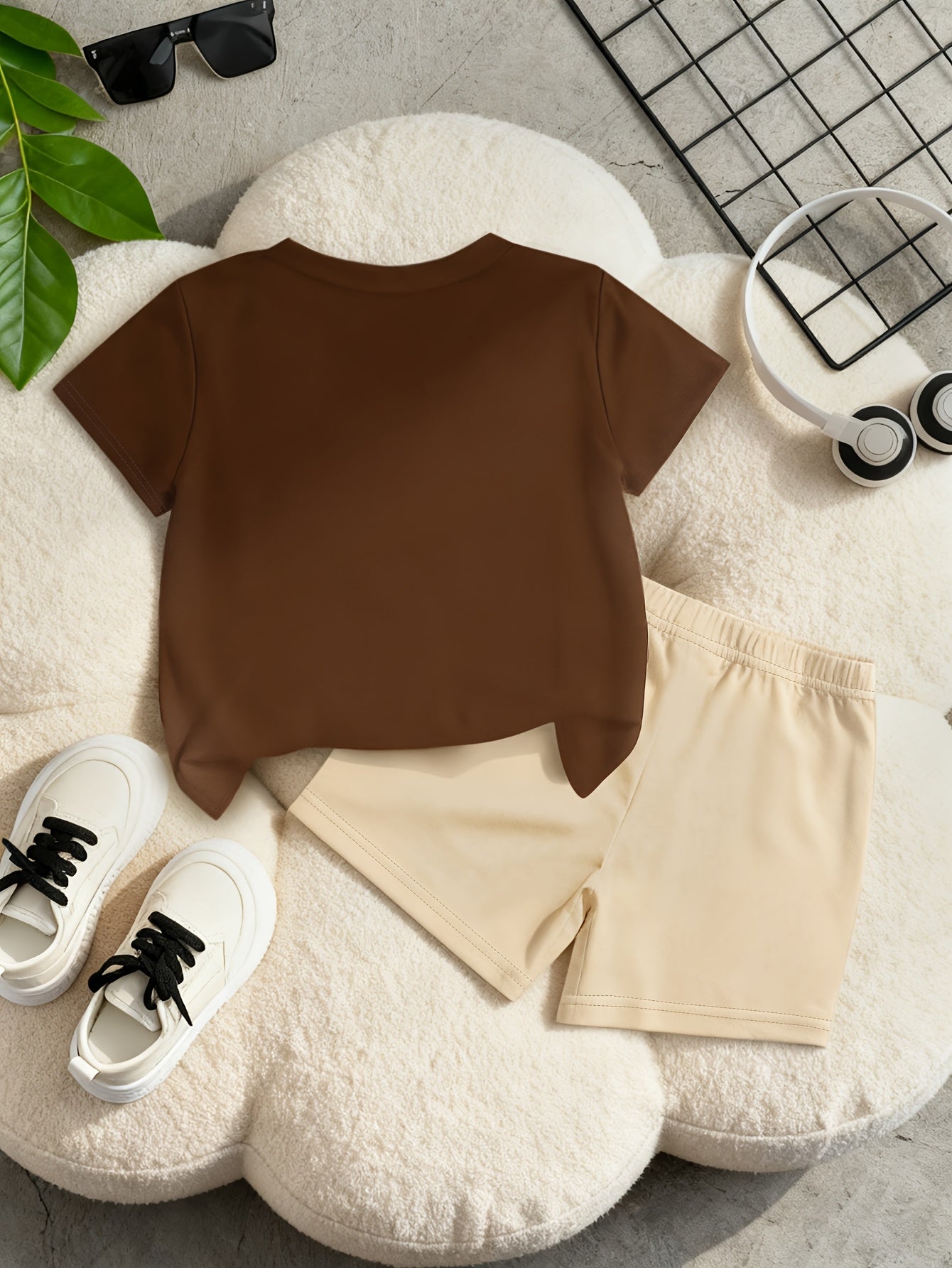 Baby Boys' Casual Spring Summer Short Sleeve Tee & Shorts Set