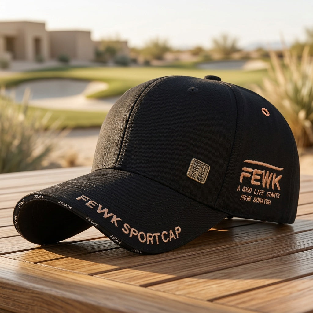 Unisex Breathable Cotton Baseball Cap with Metal Vent Eyelets