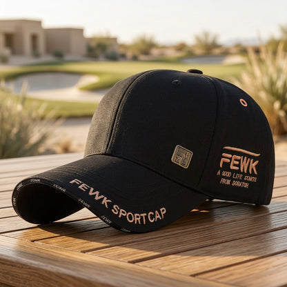 Unisex Breathable Cotton Baseball Cap with Metal Vent Eyelets