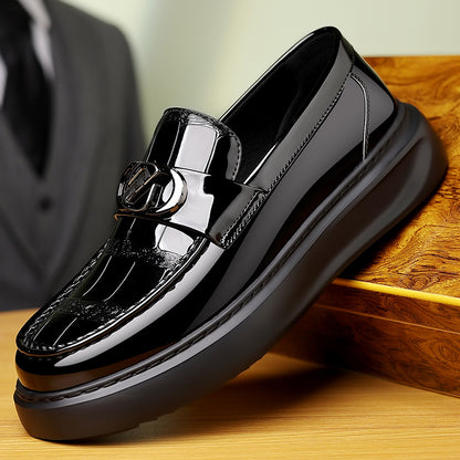 Men's All-Season Low-Top Slip-On Shoes with Thick Sole