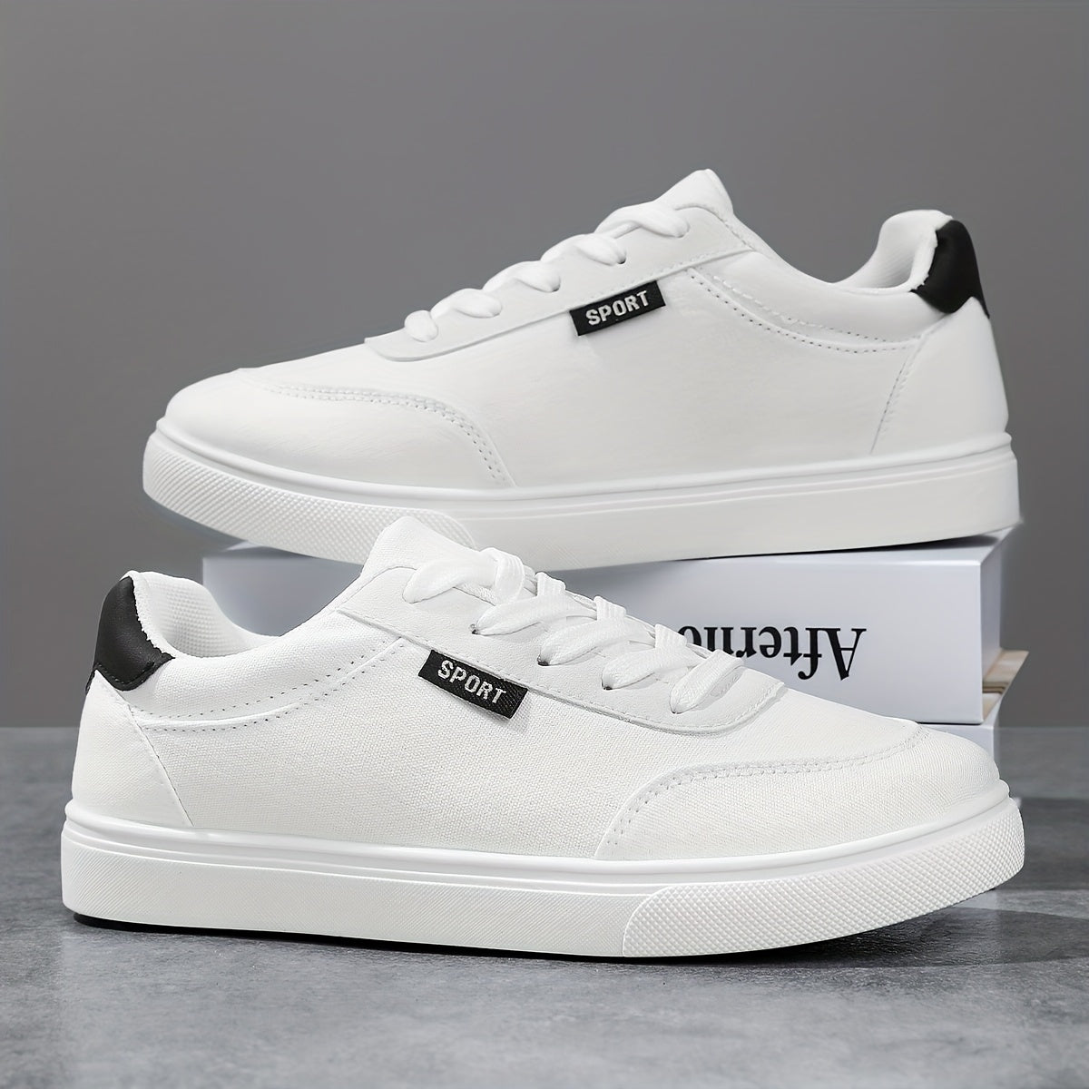 Women's White Low-Top Sneakers - Lightweight All-Season Round Toe Lace-Up Casual Shoes with Cushioned EVA Sole & Non-Slip Outsole Suitable for Outdoor Walking, Sports, Gym, Daily Wear - All-Terrain Comfortable White Sneakers, - ayq