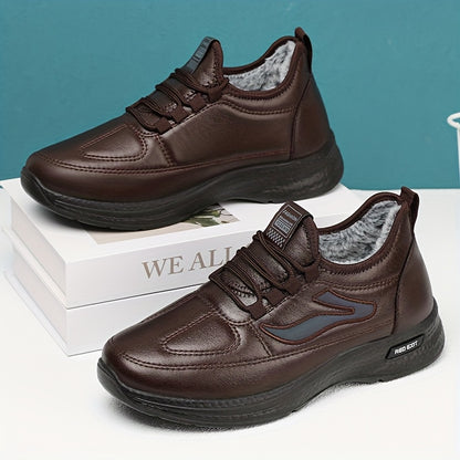 Men'S Winter New Plush Shoes, Thickened for Comfort, Soft And Warm, Lightweight Casual Boots, Loose-Fitting Snow Boots