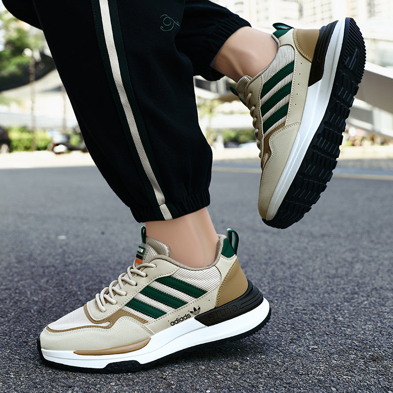 Men's Lightweight Breathable Mesh Running Shoes with Thick EVA Sole