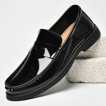 Men's Genuine Leather Loafers Slip-On Vintage Style Casual Shoes