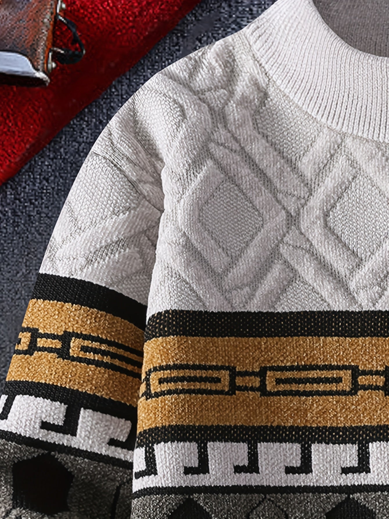 2025 թվականի աշնանային և ձմեռային նոր տղամարդկանց սվիտեր կորեական ոճով՝ ազատ կլոր վզով, տաք գործվածքով և նորաձև ոճով