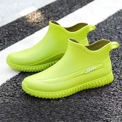 Men's Casual Short PU Rain Boots for All-Season Comfort