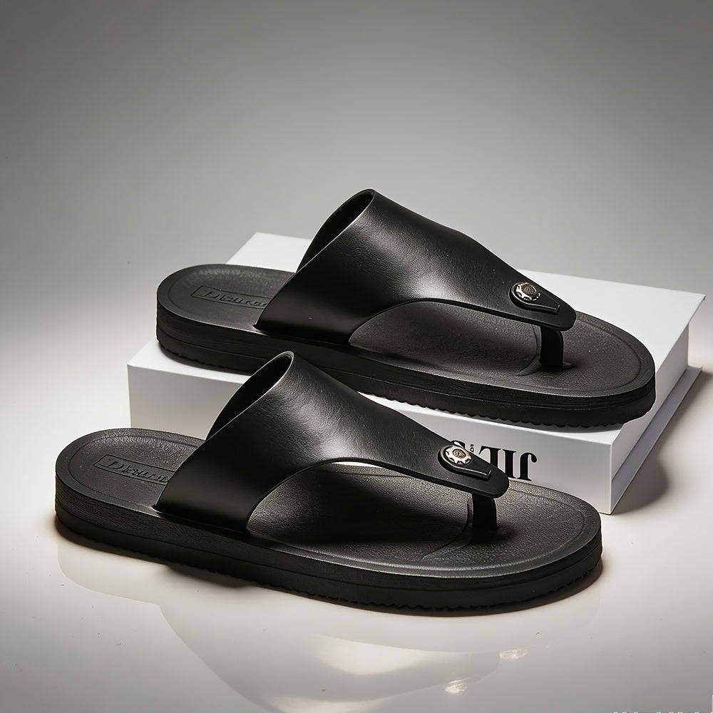 Men's Non-Slip Casual Flip-Flops with Shock-Absorbing Sole