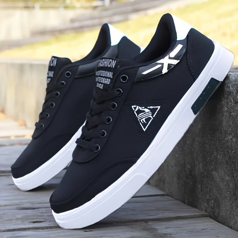 Men's Canvas Skate Shoes - Comfortable, Breathable & Non-Slip for Outdoor Activities | Classic Style with Striped/Solid Patterns