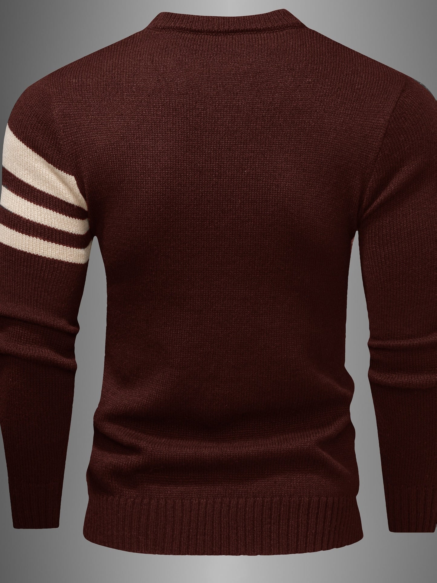 Տղամարդկանց նորաձև տրիկոտաժե սվիտեր կլոր վզնոցով - աստղաձև նախշերով