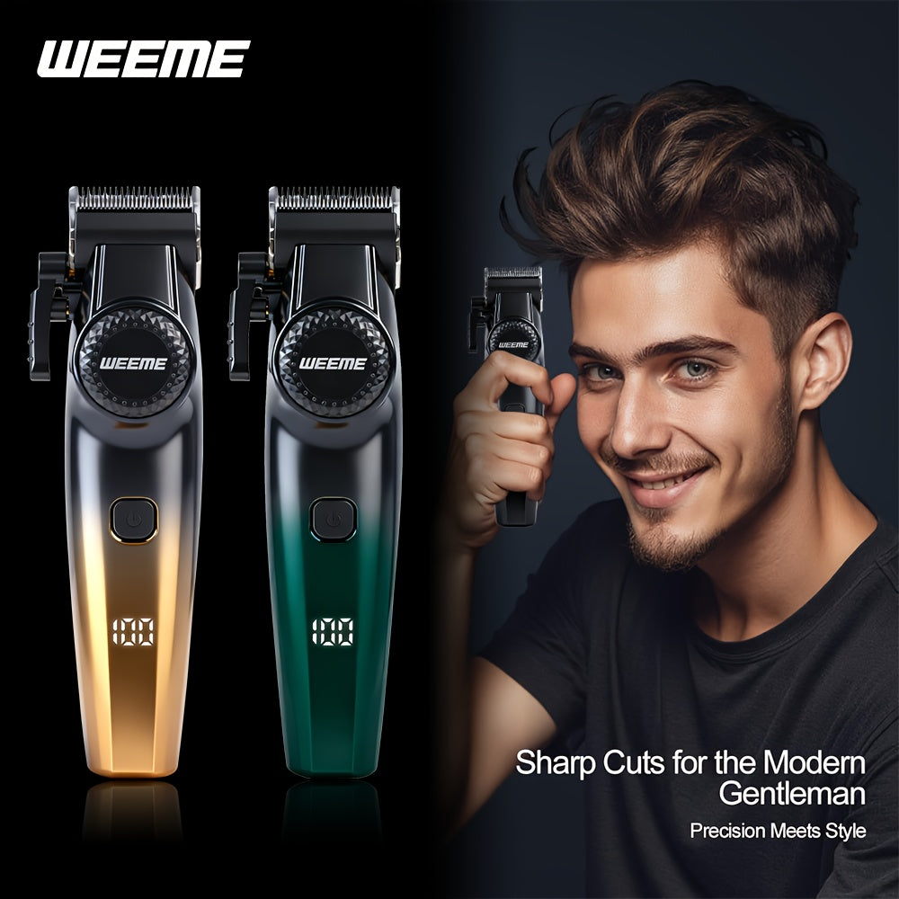 WEEME Men's Hair Clipper with Limit Comb - Professional -Suitable (Clipper Compatible) Hair Cutting for Shaving, Body Grooming & DIY Hairstyles - & Portable Barber-Grade Clipper for Men (Golden, Green, Black)