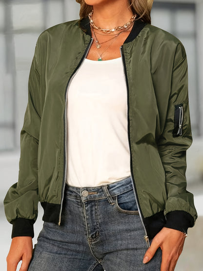 Women's Casual Windproof Jacket for Spring and Fall