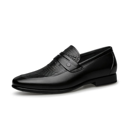 Men's Lightweight Leather Derby Shoes Slip-On Formal Business