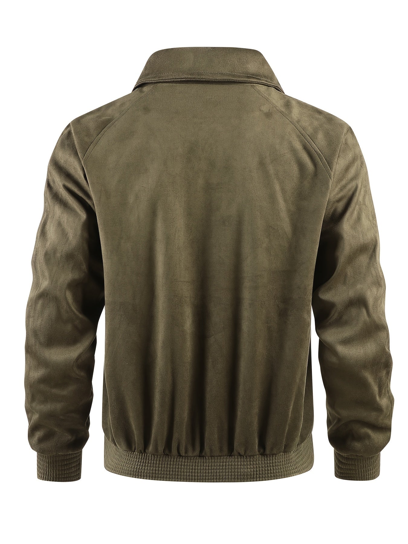 Men's Oversized Solid Color Lapel Jacket for Spring & Fall
