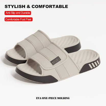 New Men'S Indoor And Outdoor Slippers, Home Shoes, Thick-Soled EVA Non-Slip Slippers, Stylish Thick-Soled, Silent, And Wear-Resistant - ayq