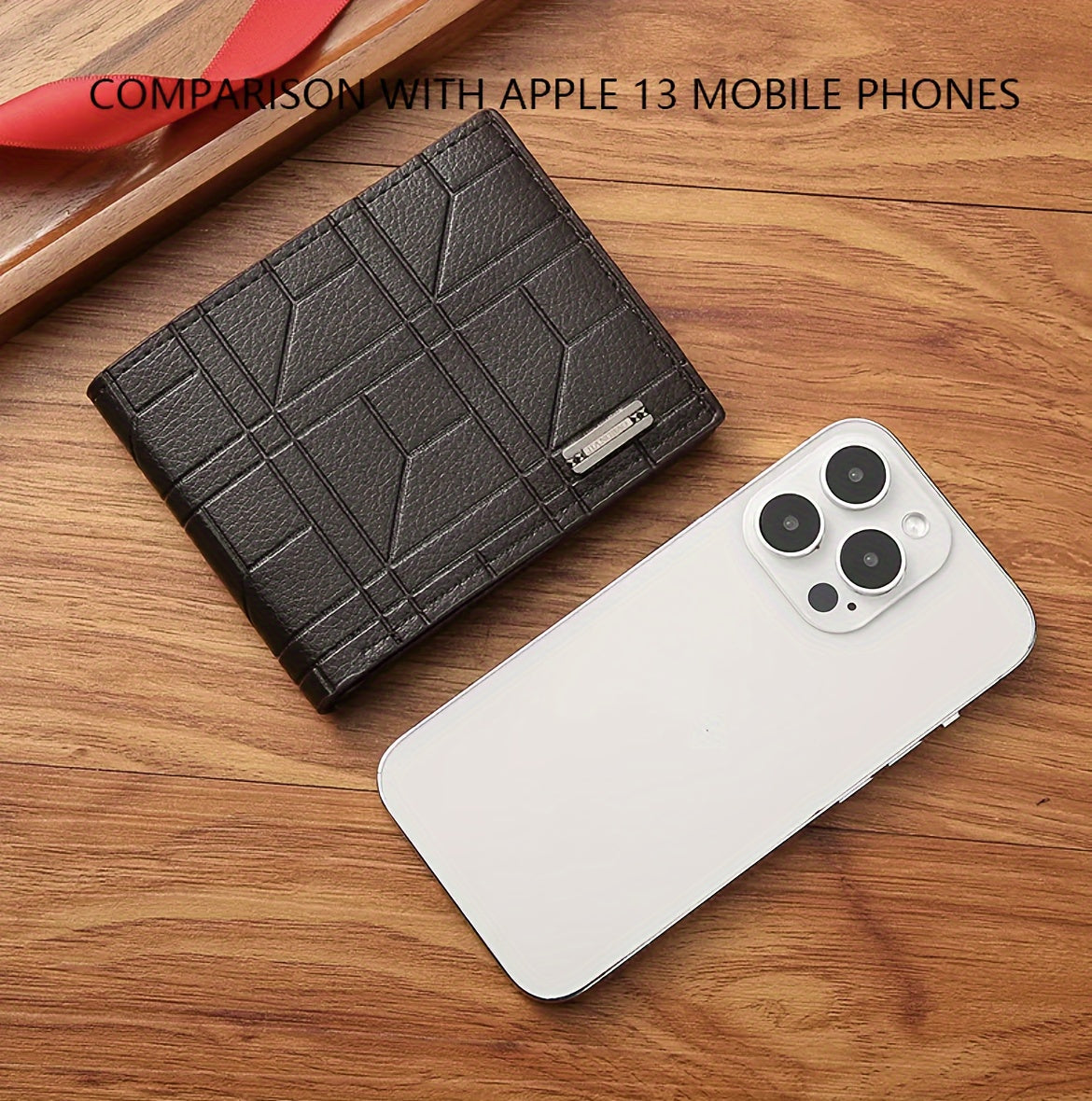 A Sleek Premium Faux Leather Wallet for Men Featuring Several Card Compartments - an Ideal Present for Him.