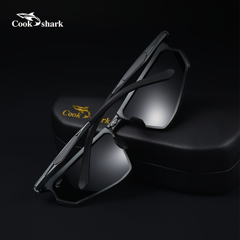 Cookshark Men's Polarized Semi-Rimless Sunglasses for Driving