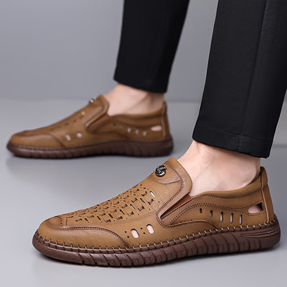 Men's Breathable Business Casual Shoes with Rubber Sole