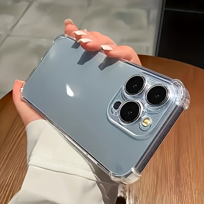 Luxury Transparent Shockproof TPU Phone Case for iPhone