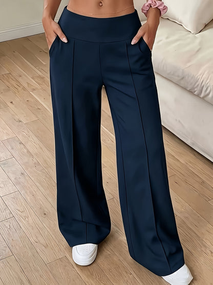 Women's High Waisted Wide Leg Lounge Pants with Pockets