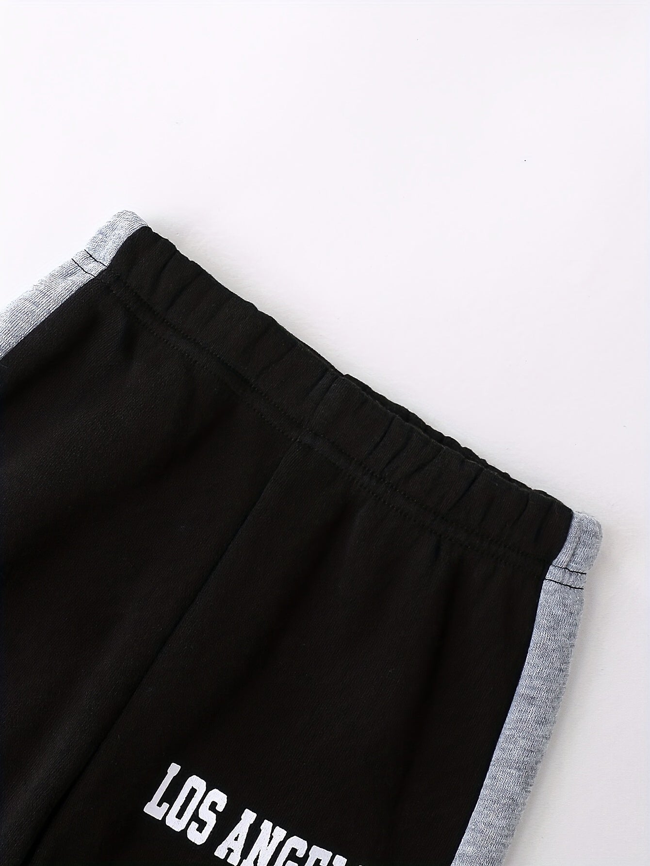 2pcs Boys' Autumn/Winter Fleece-Lined Hooded Sweatshirt and Pants Set, Simple Letter Print Fashion Classic Outfit for Outdoor Sports and Casual Wear, 100% Polyester Knit Stretch Fabric, Ideal Gift Choice for Kids, Perfect for