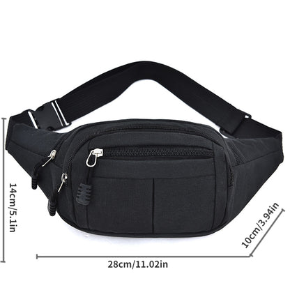 Fashion Canvas Outdoor Travel Waist Bag Casual Fanny Pack