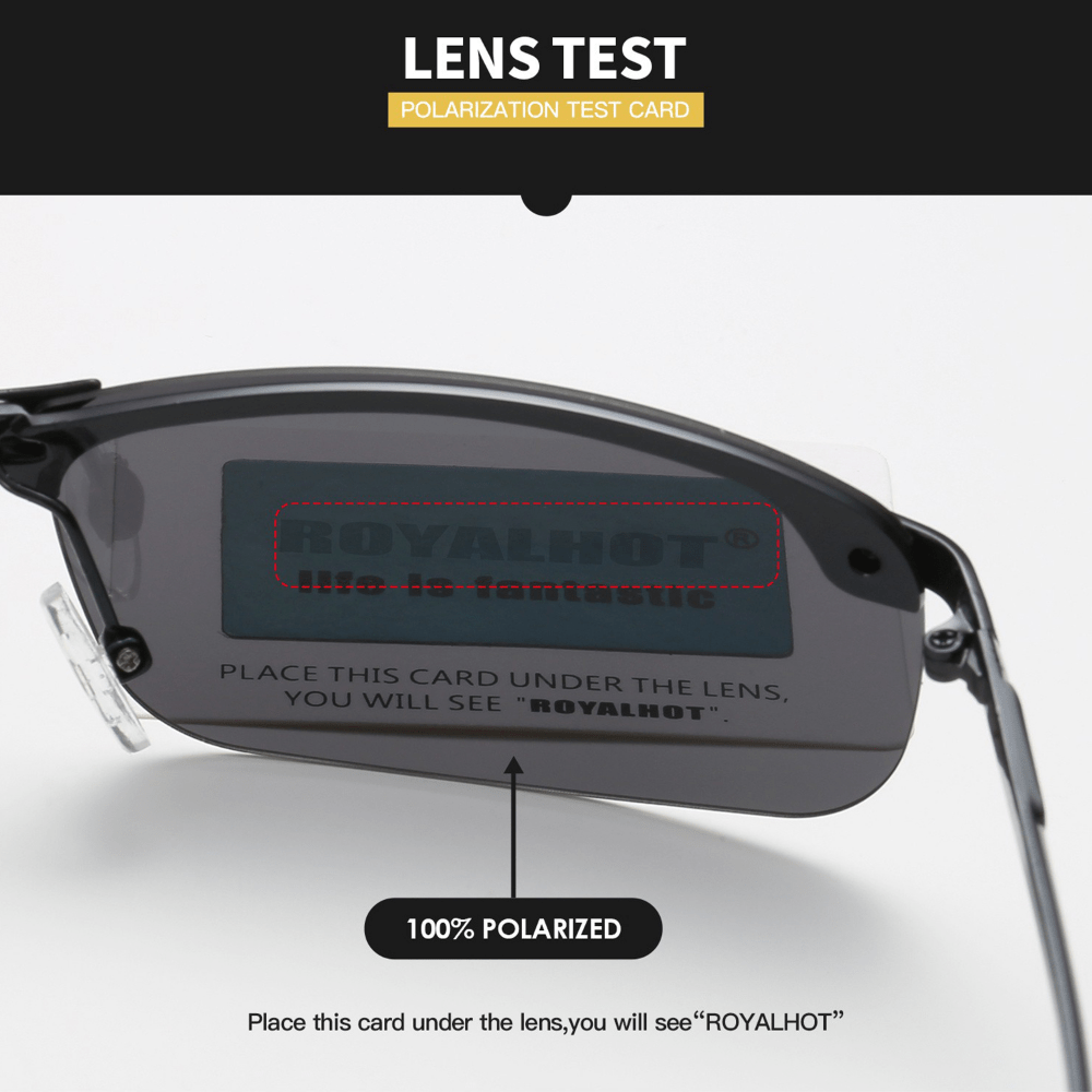 Unisex Lightweight Rectangular Polarized Sunglasses with UV400 Protect