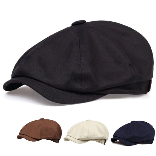 Women'S Polyester Knitted Breton Cap, Lightweight Newsboy Hat, Casual Spring/Autumn England Style, Movie Theme, Hand Wash/Dry Clean, 2023 New Arrival