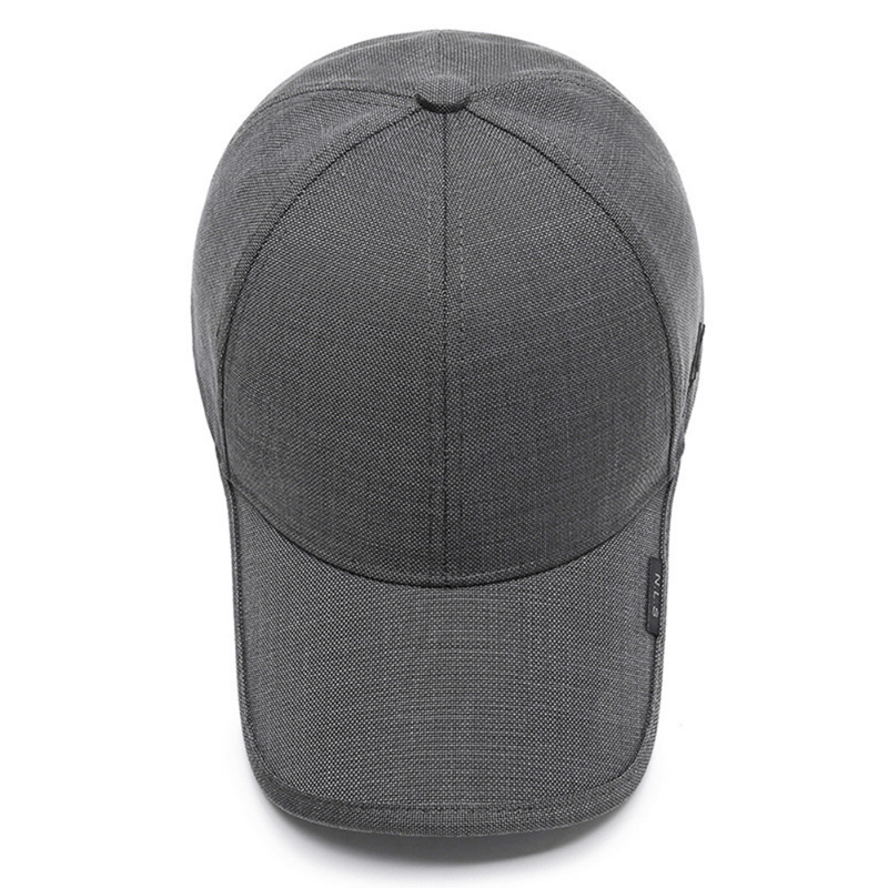 1pc Black Gray Summer Breathable Men Baseball Cap For Outdoor Sports