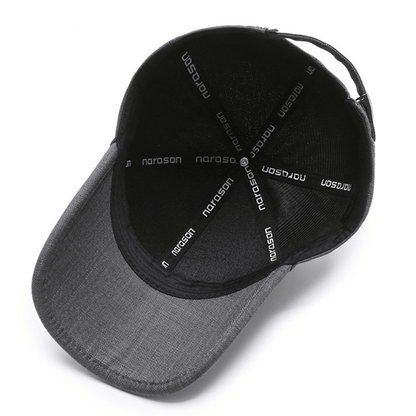 1pc Black Gray Summer Breathable Men Baseball Cap For Outdoor Sports