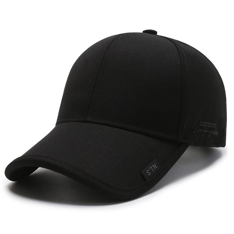 1pc Black Gray Summer Breathable Men Baseball Cap For Outdoor Sports