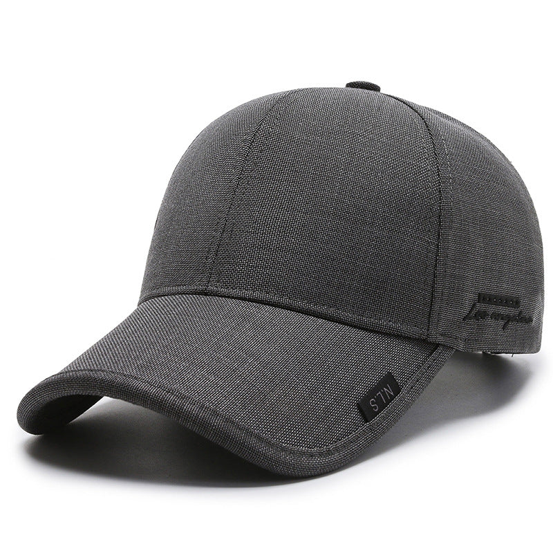 1pc Black Gray Summer Breathable Men Baseball Cap For Outdoor Sports