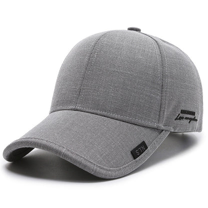 1pc Black Gray Summer Breathable Men Baseball Cap For Outdoor Sports