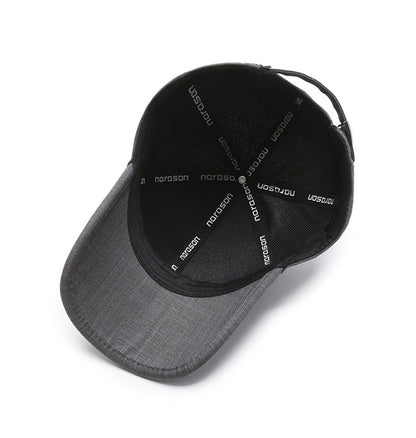 1pc Black Gray Summer Breathable Men Baseball Cap For Outdoor Sports