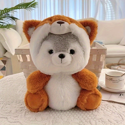 1pc, Soft Plush Animal Role-Playing Doll - Cute Cartoon Bear Toy, Available in Brown, Blue, Pink, And Green Baby Pillow Companions - Perfect for Room Decor And Gifts, Adorable Plush Toy with a Fun Design And Fluffy Texture