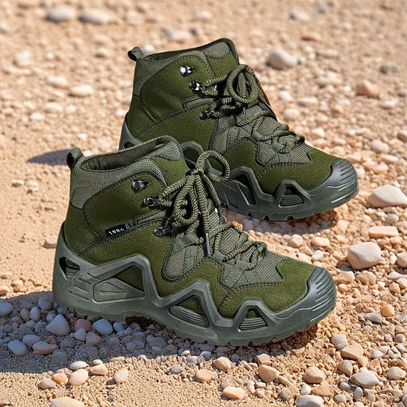 Men's All-Season Short Lace-Up Boots - Durable, Breathable Retro Style