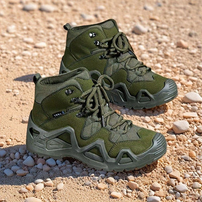 Men's All-Season Short Lace-Up Boots - Durable, Breathable Retro Style