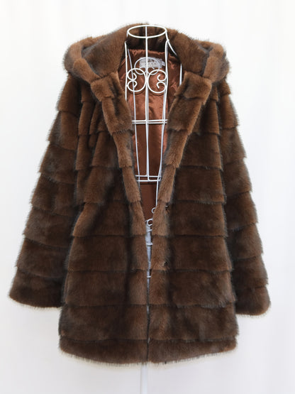 Կանացի էլեգանտ շքեղ ձմեռային վերարկու - երկար պաշտոնական և առօրյա վերարկու, չձգվող ցուրտ եղանակի բաճկոն՝ երեկույթների, գրասենյակի, առօրյայի համար - Կանացի էլեգանտ վերարկու, երեկույթի հագուստ, բարդ դիզայն, փափուկ հյուսվածք, ոճային ձմեռային վերարկու