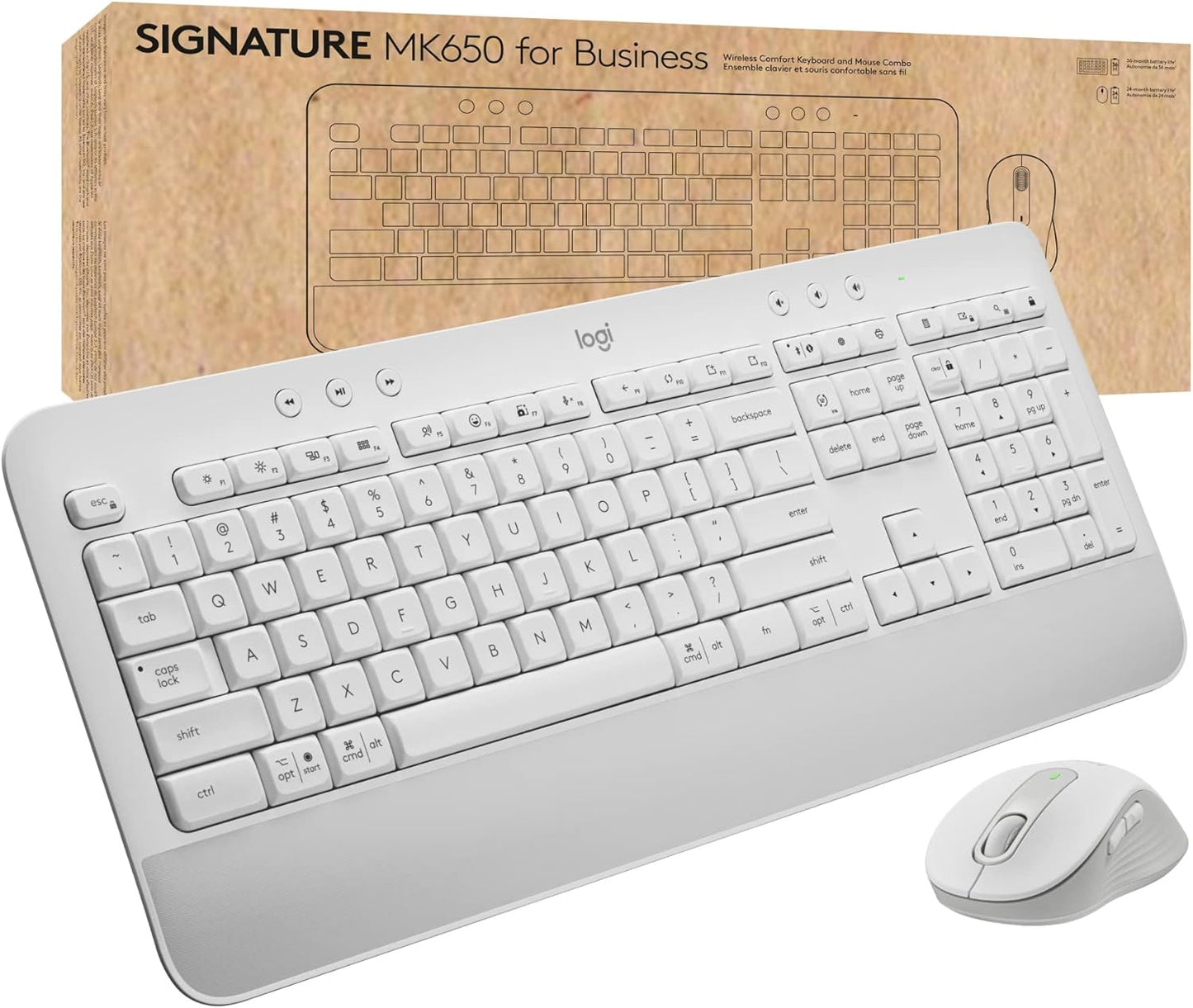 Logitech Signature MK650 Combo for Business, Wireless Mouse and Keyboard, Logi Bolt, Bluetooth, Smartwheel, Globally Certified, Windows/Mac/Chrome/Linux - Graphite