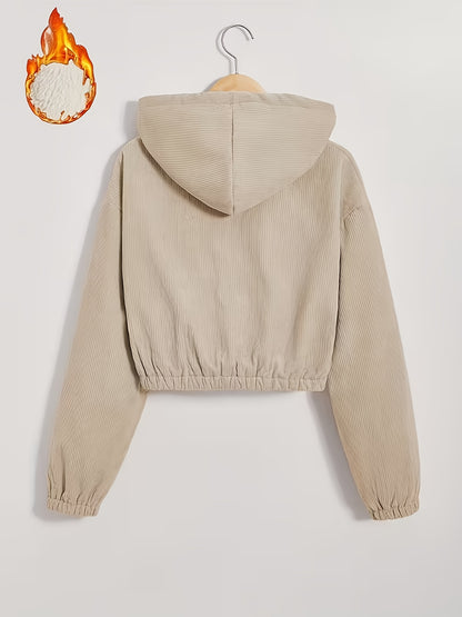 Կանացի սև գլխարկով բաճկոն՝ բրդյա աստառով - Ձմեռային վերարկու՝ ամբողջական կայծակաճարմանդով, առջևի ամբողջական կայծակաճարմանդով փակվող, կայծակաճարմանդով գրպաններ, լվացքի մեքենայով լվացվող արտաքին պատյան