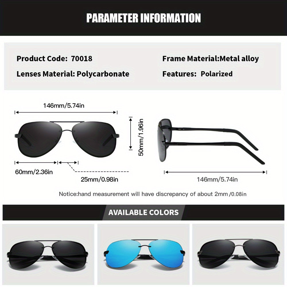Unisex Oval Polarized Sunglasses with Mixed Frame and Case