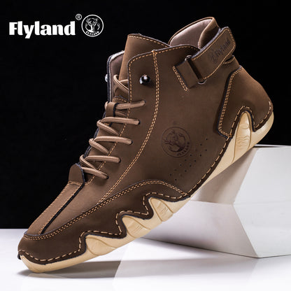 Men's Vintage Classic Genuine Leather Ankle Chukka Boots