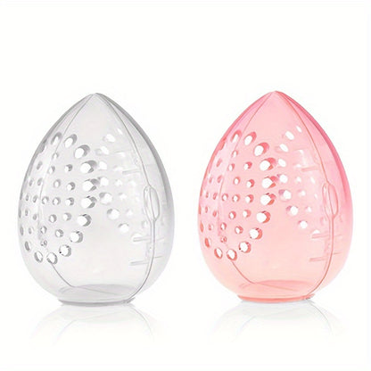 1pc Sponge Organizer, Mini Transparent Travel Makeup Sponge Storage Box, Travel Portable Sponge Case