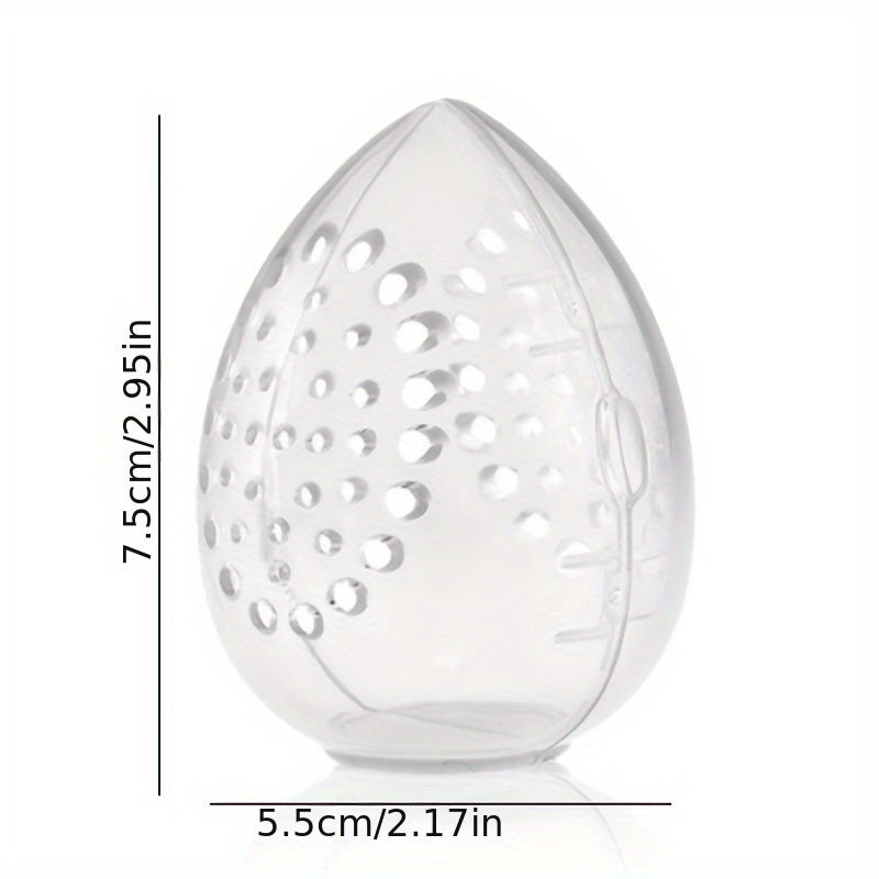 1pc Sponge Organizer, Mini Transparent Travel Makeup Sponge Storage Box, Travel Portable Sponge Case