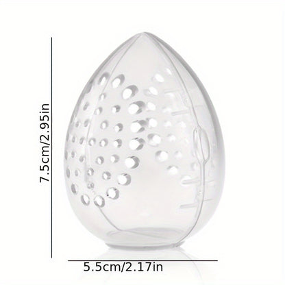 1pc Sponge Organizer, Mini Transparent Travel Makeup Sponge Storage Box, Travel Portable Sponge Case